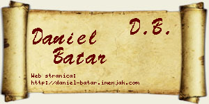 Daniel Batar vizit kartica